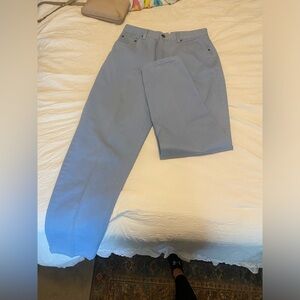 Vintage light blue jeans.